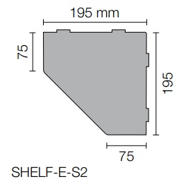 Schluter - Tablette "Curve" pentagonale d'angle 195x195mm Shelf-E-S2 - Anthracite structuré