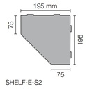 Schluter - Tablette "Curve" pentagonale d'angle 195x195mm Shelf-E-S2 - Gris beige structuré