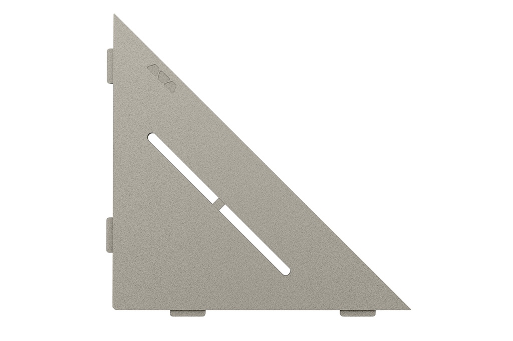 Schluter - Tablette "Pure" triangulaire d'angle 210x210mm Shelf-E-S1 - Gris pierre structuré