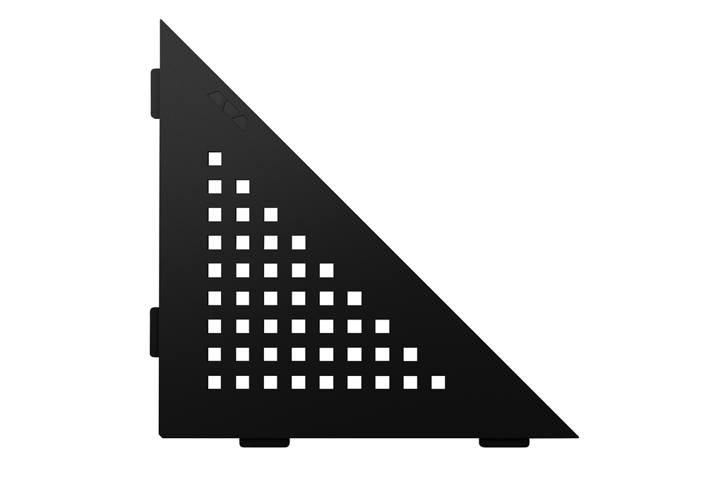 Schluter - Tablette "Square" triangulaire d'angle 210x210mm Shelf-E-S1 - Noir satiné