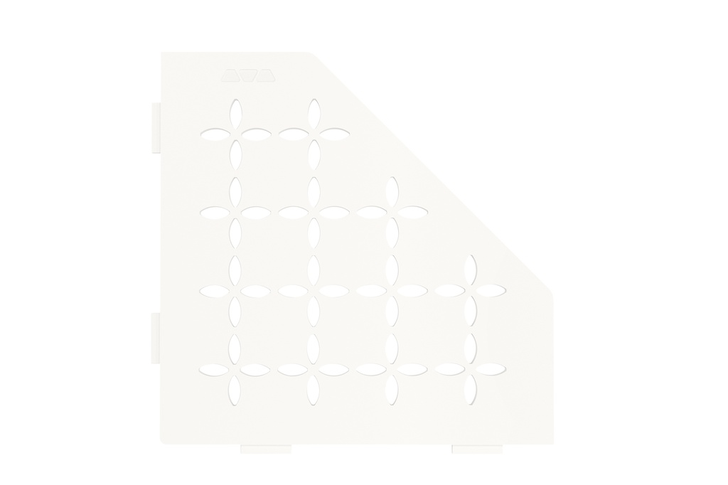 Schluter - Tablette "Floral" pentagonale d'angle 195x195mm Shelf-E-S2 - Blanc satiné