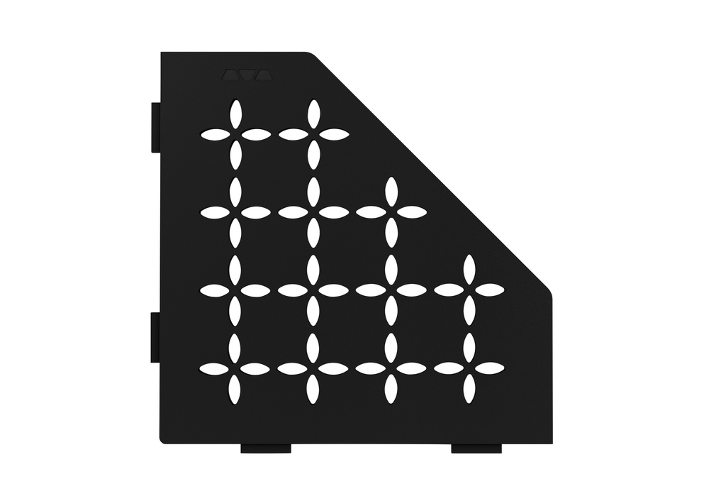Schluter - Tablette "Floral" pentagonale d'angle 195x195mm Shelf-E-S2 - Noir satiné