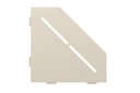 Schluter - Tablette "Pure" pentagonale d'angle 195x195mm Shelf-E-S2 - Ivoire structuré