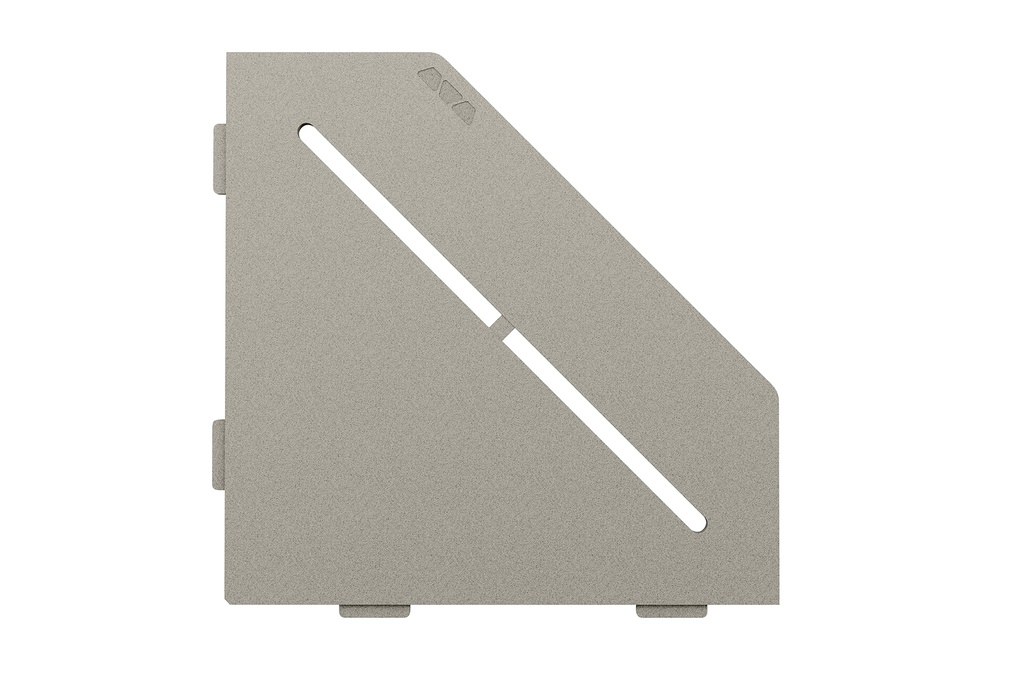 Schluter - Tablette "Pure" pentagonale d'angle 195x195mm Shelf-E-S2 - Gris pierre structuré