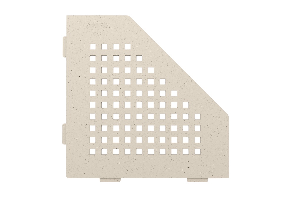 Schluter - Tablette "Square" pentagonale d'angle 195x195mm Shelf-E-S2 - Ivoire structuré