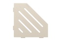 Schluter - Tablette "Wave" pentagonale d'angle 195x195mm Shelf-E-S2 - Ivoire structuré