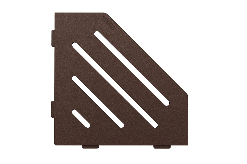 Schluter - Tablette "Wave" pentagonale d'angle 195x195mm Shelf-E-S2 - Bronze structuré