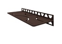 Schluter - Tablette "Curve" rectangulaire à carreler 300x115 mm Shelf-W-S1 - Bronze structuré