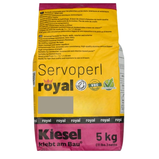 [Servoperl Royal Gris Pierre] Mortier à joint Servoperl Royal 5kg - Gris pierre